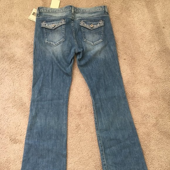 Guess Foxy Flare Jeans Flare Low Rise Stretch Embellished Denim NWT 32 - Picture 7 of 11